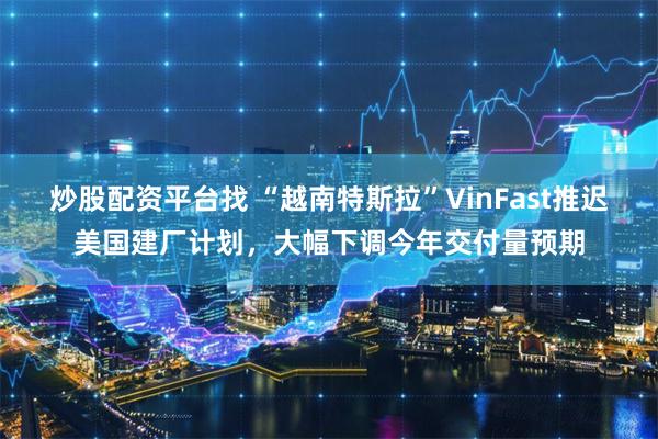 炒股配资平台找 “越南特斯拉”VinFast推迟美国建厂计划，大幅下调今年交付量预期