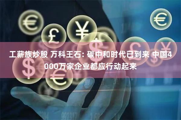 工薪族炒股 万科王石: 碳中和时代已到来 中国4000万家企业都应行动起来